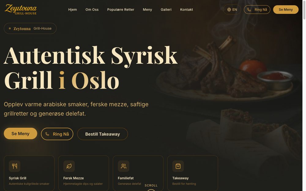 Zeytouna Grill House – nettside for restaurant i Oslo